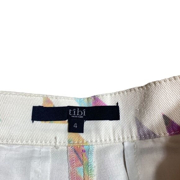 Tibi New York shorts velocity printed high rise colorful floral daisy shorts 4 - Picture 9 of 9